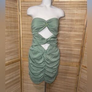 PrettyLittleThing | Dresses | Dusty Blue Bandage Full Hem Bodycon Dress |  Poshmark